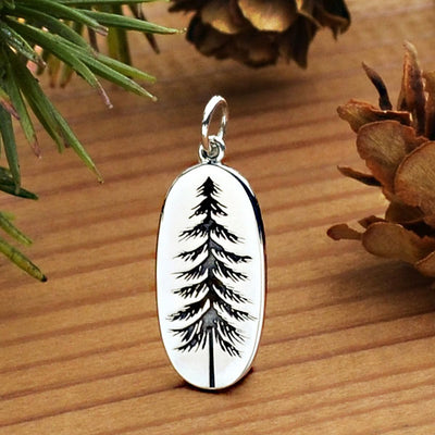 Sterling Silver Pine Tree Pendant