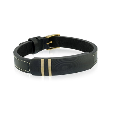 Black Carbon Mokune Leather Bracelet